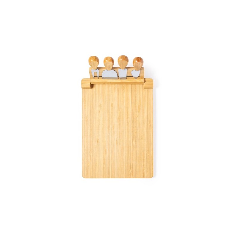 Plateau à Fromage Unique Personnalisé Économique - Set Fromages Mildred Matières : bambou marquage laser ultra précis