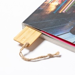 Marque Pages Éco-responsable Personnalisé Cadeau Publicitaire Momo Matières : bambou impression haute définition
