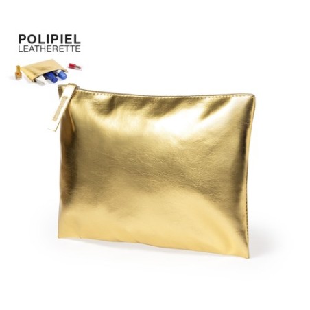 Trousse de Toilette Élégante Personnalisée pas cher - Nécessaire Darak Matières : PU Couleurs : doré impression haute définition