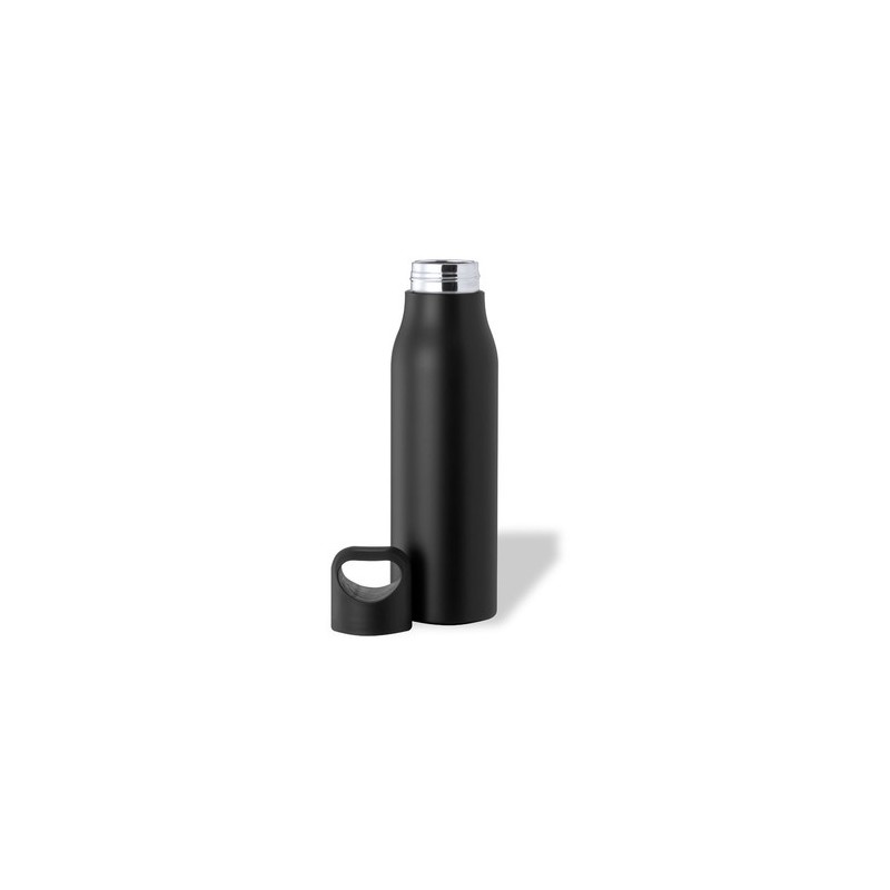 Gourde Sportive Personnalisée Tocker Matières : acier inoxydable Couleurs : noir marquage couleur éclatante