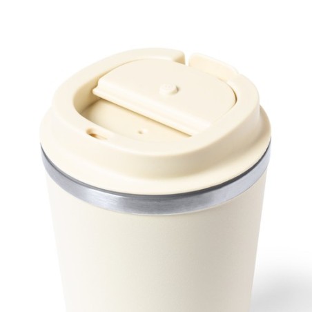 Mug Isotherme Pratique Personnalisé Éco-responsable Vicuit Matières : acier inoxydable Couleurs : gris objet promo petit budget