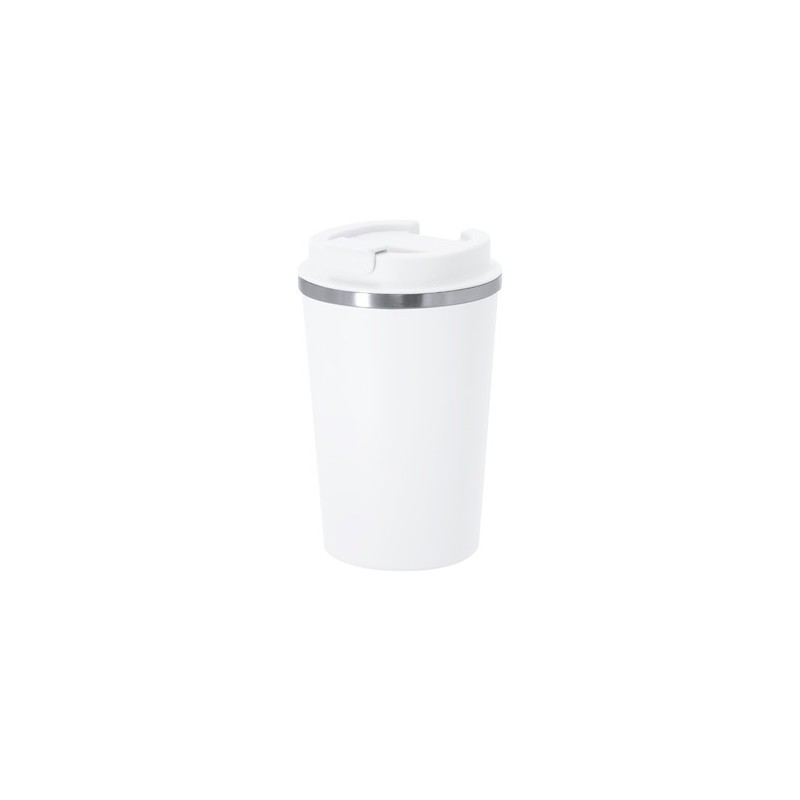 Mug Isotherme Pratique Personnalisé Éco-responsable Vicuit Matières : acier inoxydable Couleurs : blanc personnalisable avec vot