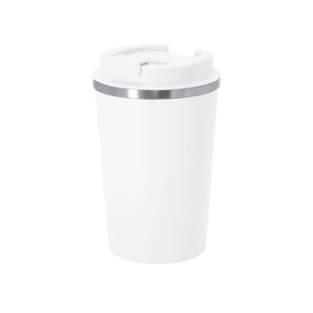 Mug Isotherme Pratique Personnalisé Éco-responsable Vicuit Matières : acier inoxydable Couleurs : blanc personnalisable avec vot