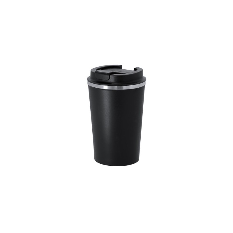 Mug Isotherme Pratique Personnalisé Éco-responsable Vicuit Matières : acier inoxydable Couleurs : noir impression haute définiti