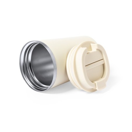 Mug Isotherme Pratique Personnalisé Éco-responsable Vicuit Matières : acier inoxydable Couleurs : noir accessoire événementiel u