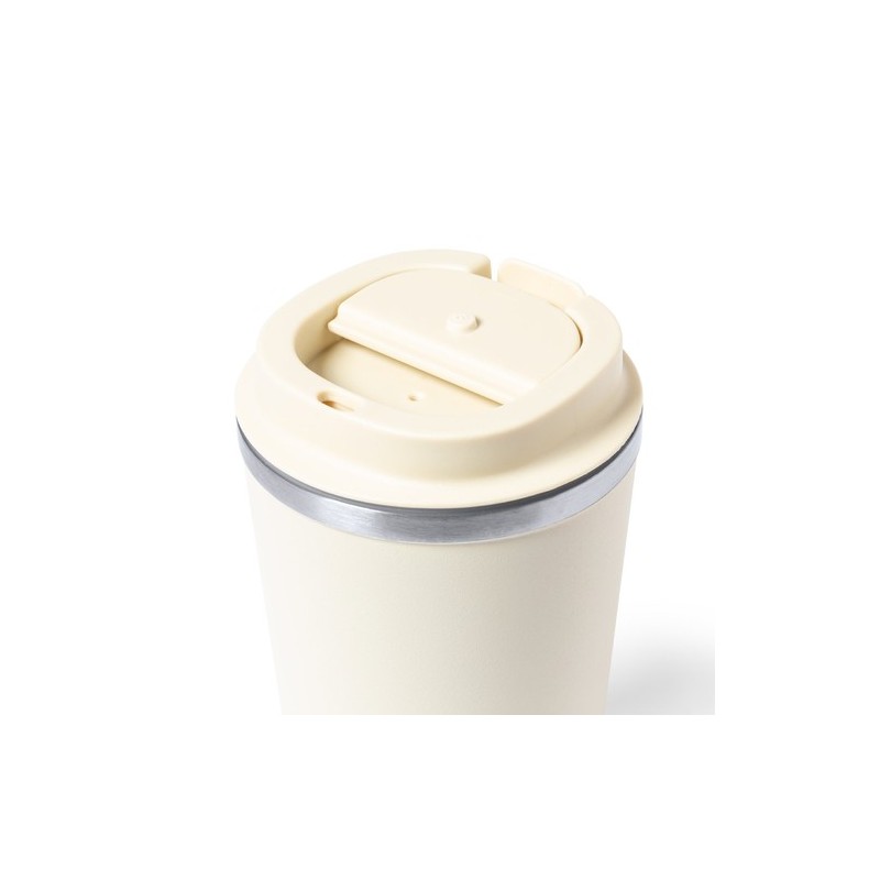 Mug Isotherme Pratique Personnalisé Éco-responsable Vicuit Matières : acier inoxydable Couleurs : noir personnalisation sur mesu