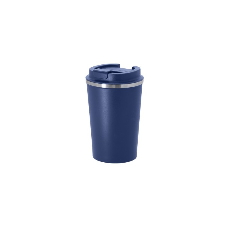 Mug Isotherme Pratique Personnalisé Éco-responsable Vicuit Matières : acier inoxydable Couleurs : bleu marine cadeau entreprise 
