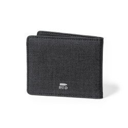 Porte-Cartes RFID Sécurisé Éco-responsable Personnalisé - Kenxo Couleurs : noir Matières : polyester recyclé cadeau entreprise p