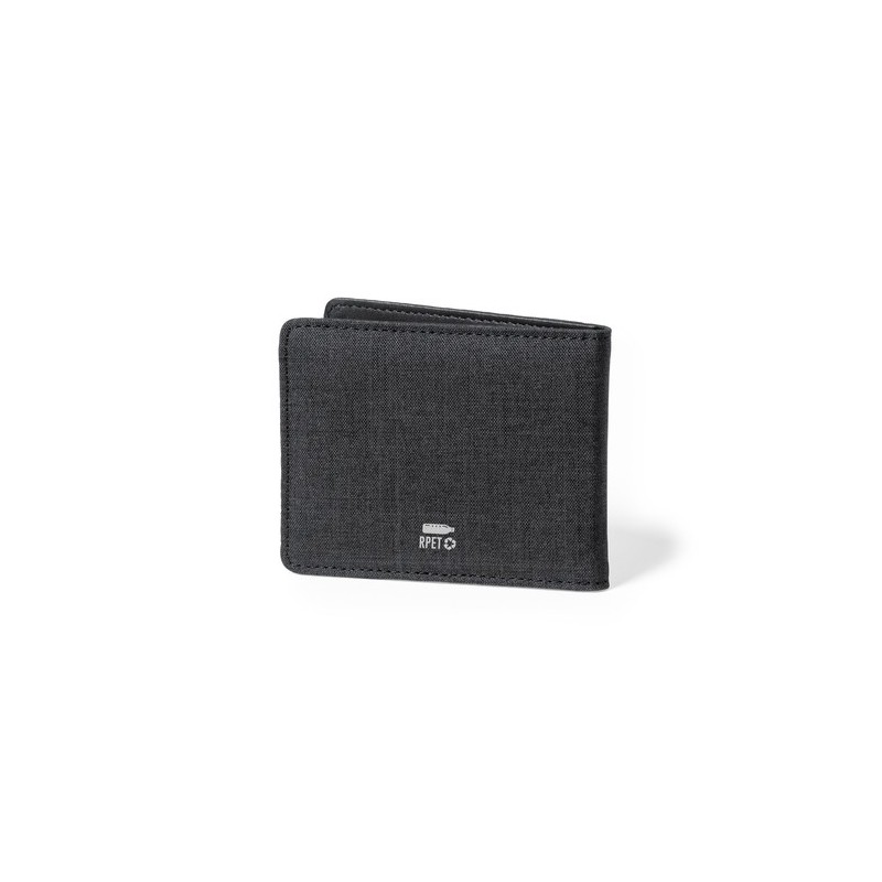 Porte-Cartes RFID Sécurisé Éco-responsable Personnalisé - Kenxo Couleurs : noir Matières : polyester recyclé cadeau entreprise p