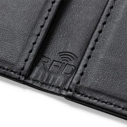 Porte-Cartes RFID Sécurisé Éco-responsable Personnalisé - Kenxo Couleurs : noir Matières : polyester recyclé objet promotionnel 