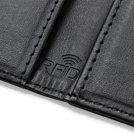 Porte-Cartes RFID Sécurisé Éco-responsable Personnalisé - Kenxo Couleurs : noir Matières : polyester recyclé objet promotionnel 