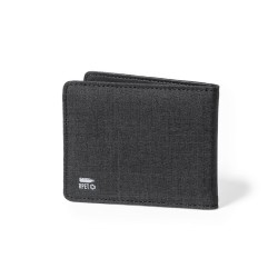Porte-Cartes RFID Sécurisé Éco-responsable Personnalisé - Kenxo Couleurs : noir Matières : polyester recyclé cadeau collaborateu
