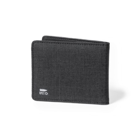 Porte-Cartes RFID Sécurisé Éco-responsable Personnalisé - Kenxo Couleurs : noir Matières : polyester recyclé cadeau collaborateu