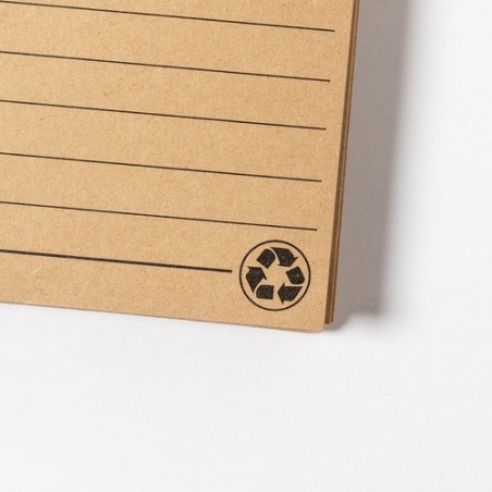 Cahier Personnalisable Éco-responsable Noylax Matières : carton recyclé Couleurs : naturel marquage laser ultra précis