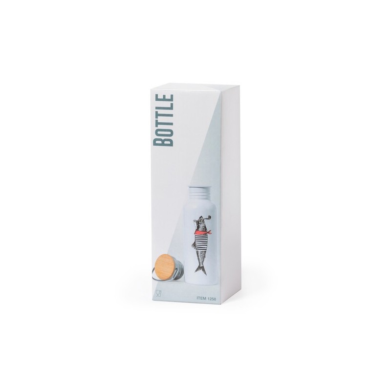 Gourde Sportive Personnalisée Sublimation Preuk Matières : bambou Couleurs : blanc livraison express 24h 48h