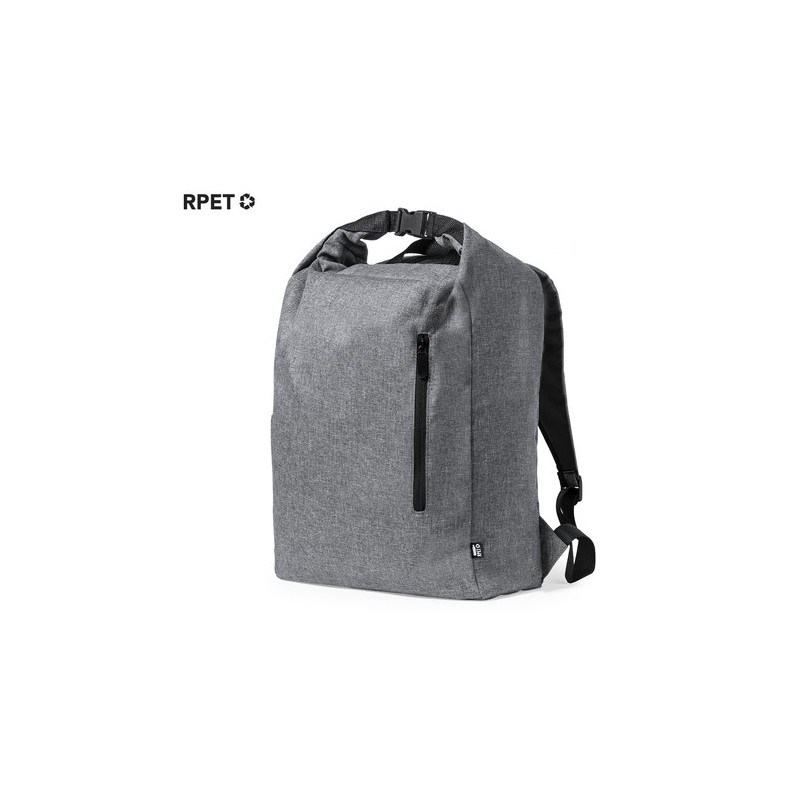Sac à Dos Éco-responsable Durable Personnalisé Pas Cher - Sherpak Matières : PET recyclé Couleurs : noir goodies publicitaire év