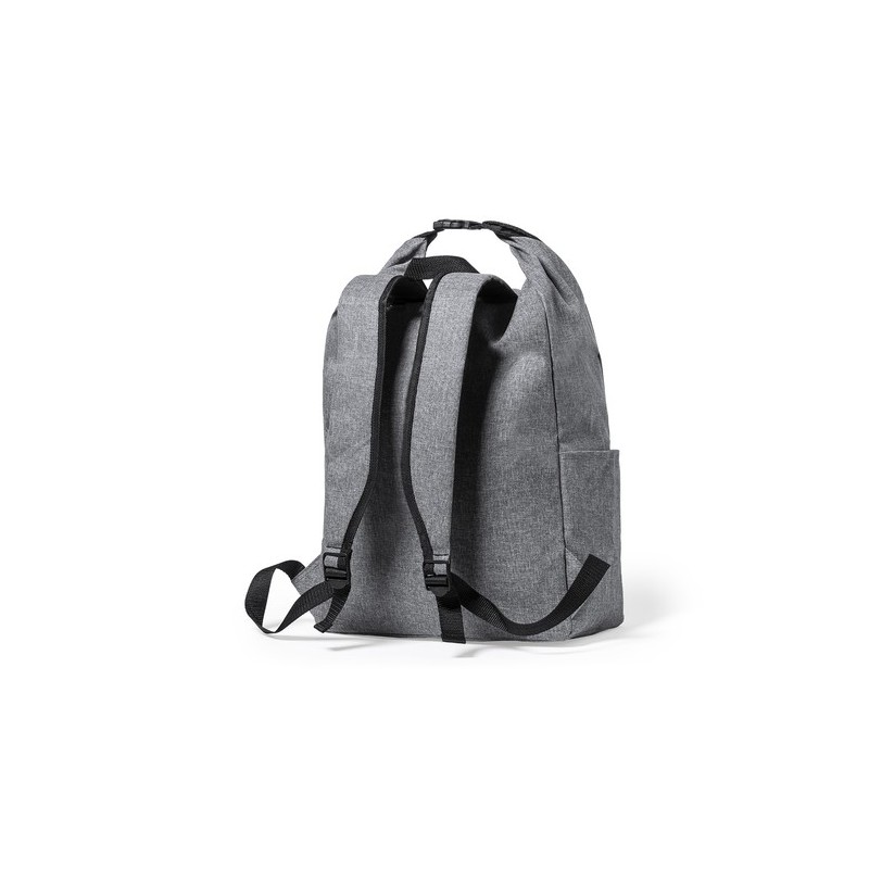 Sac à Dos Éco-responsable Durable Personnalisé Pas Cher - Sherpak Matières : PET recyclé Couleurs : noir objet publicitaire robu