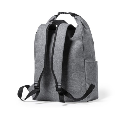 Sac à Dos Éco-responsable Durable Personnalisé Pas Cher - Sherpak Matières : PET recyclé Couleurs : noir objet publicitaire robu