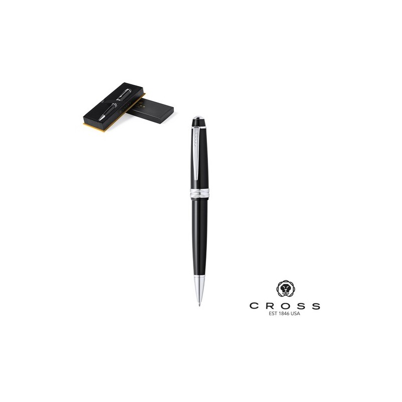 Stylo d'entreprise raffiné Bailey Light Couleurs : noir personnalisable avec votre logo