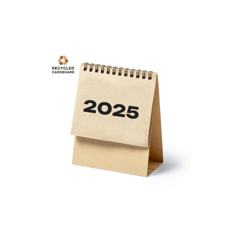 Calendrier  personnalisé de bureau - Lasow pratique et pas cher Matières : carton recyclé Couleurs : naturel personnalisable ave