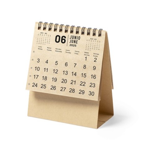 Calendrier  personnalisé de bureau - Lasow pratique et pas cher Matières : carton recyclé Couleurs : naturel cadeau entreprise p
