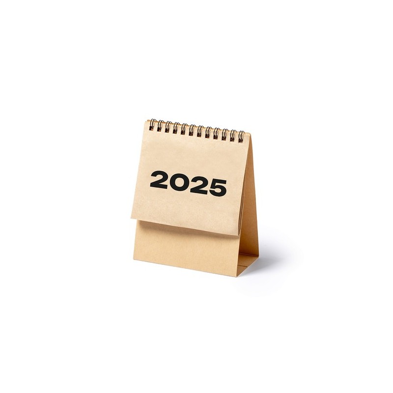 Calendrier  personnalisé de bureau - Lasow pratique et pas cher Matières : carton recyclé Couleurs : naturel goodies publicitair