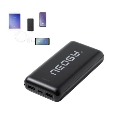 Power Bank Éco-responsable 20000 mAh Double USB Personnalisé - Kiubert Couleurs : blanc goodies publicitaire événementiel