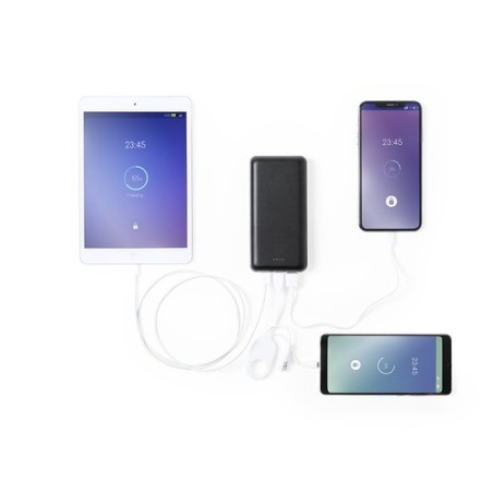Power Bank Éco-responsable 20000 mAh Double USB Personnalisé - Kiubert Couleurs : blanc accessoire événementiel unique