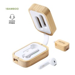 Éco-responsables Écouteurs High Tech Personnalisés pas cher Tresan Matières : bambou