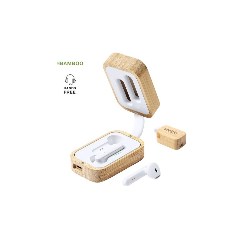 Éco-responsables Écouteurs High Tech Personnalisés pas cher Tresan Matières : bambou