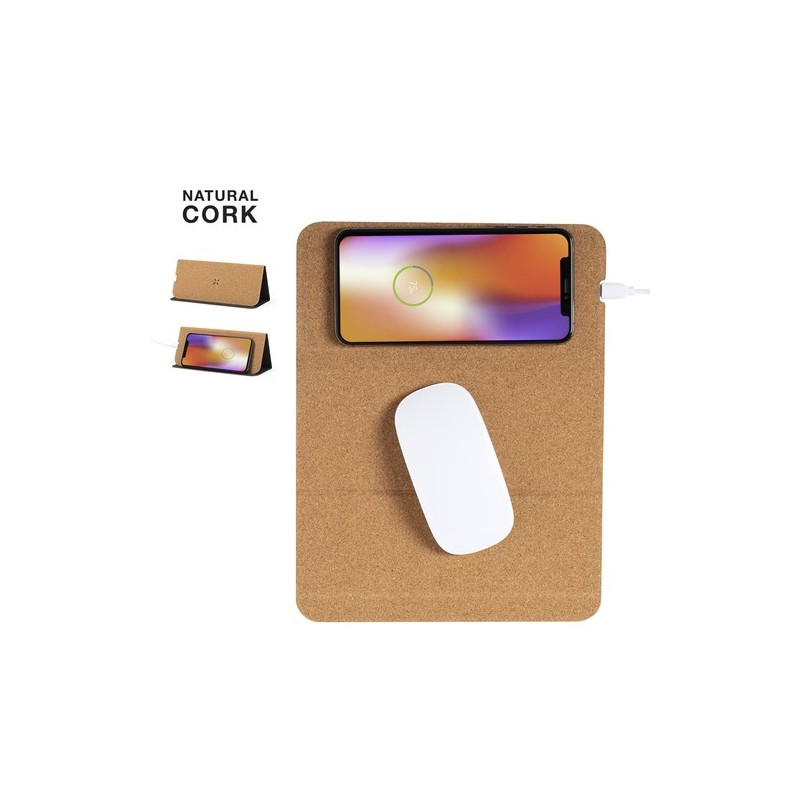 Tapis Souris Chargeur Éco-responsable Personnalisé pas cher - Relium Matières : liège
