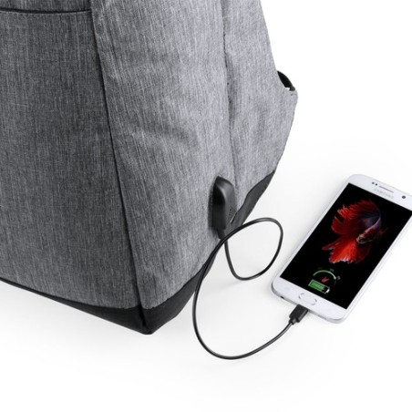 Sac à Dos Antivol Personnalisé Sécurisé Vectom Matières : polyester Couleurs : noir objet promo petit budget