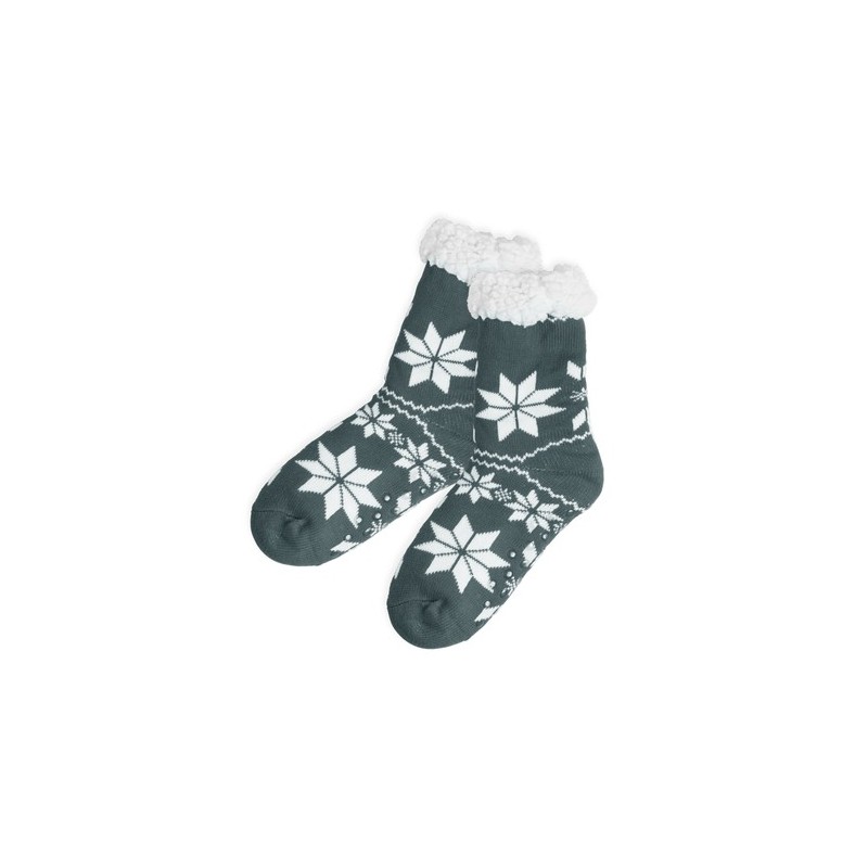 Chaussettes Uniques Publicitaires Camiz Matières : polyester Couleurs : gris cadeau entreprise pas cher