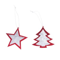 Ornements de Noël Personnalisés Éco-responsables Set Rimol Matières : polyester