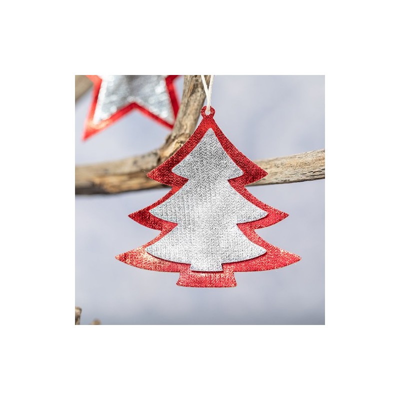 Ornements de Noël Personnalisés Éco-responsables Set Rimol Matières : polyester marquage laser ultra précis