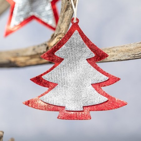 Ornements de Noël Personnalisés Éco-responsables Set Rimol Matières : polyester marquage laser ultra précis