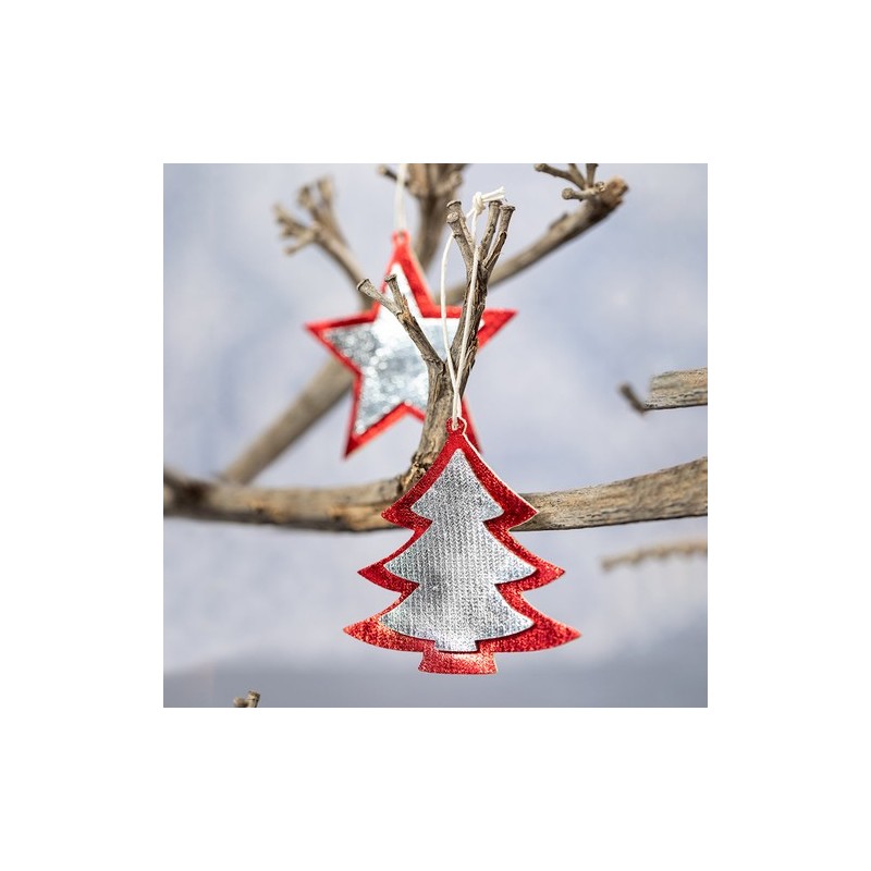 Ornements de Noël Personnalisés Éco-responsables Set Rimol Matières : polyester cadeau collaborateur premium