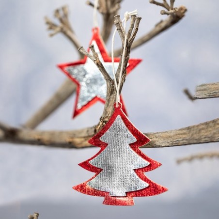 Ornements de Noël Personnalisés Éco-responsables Set Rimol Matières : polyester cadeau collaborateur premium