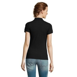 Polo polycoton personnalisé pour femme - PRIME Matières : PET Taille textile : M Couleurs : noir personnalisation sur mesure