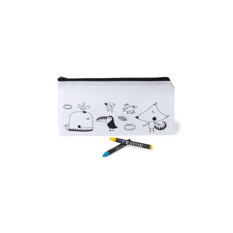 Trousse Personnalisée Idéale pour le Coloriage - Skinga Matières : polypropylène (PP) Couleurs : blanc goodies publicitaire évén