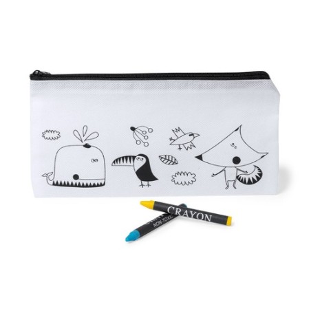 Trousse Personnalisée Idéale pour le Coloriage - Skinga Matières : polypropylène (PP) Couleurs : blanc goodies publicitaire évén