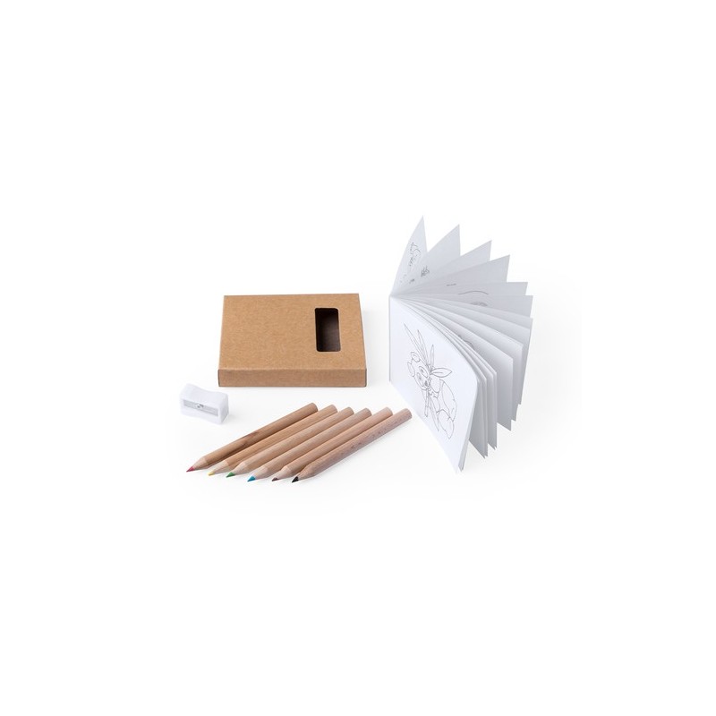 Set de coloriage personnalisé  Figgy - Goodies Matières : carton recyclé personnalisable avec votre logo