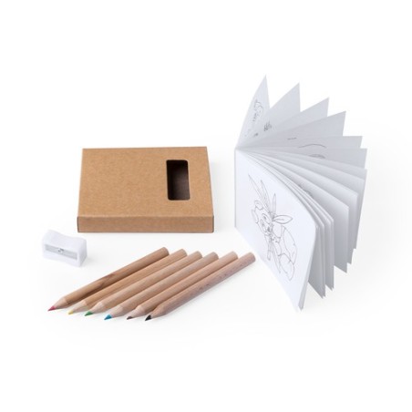 Set de coloriage personnalisé  Figgy - Goodies Matières : carton recyclé personnalisable avec votre logo