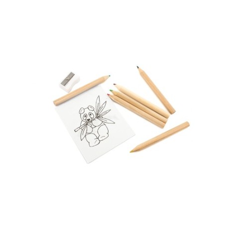 Set de coloriage personnalisé  Figgy - Goodies Matières : carton recyclé cadeau entreprise pas cher