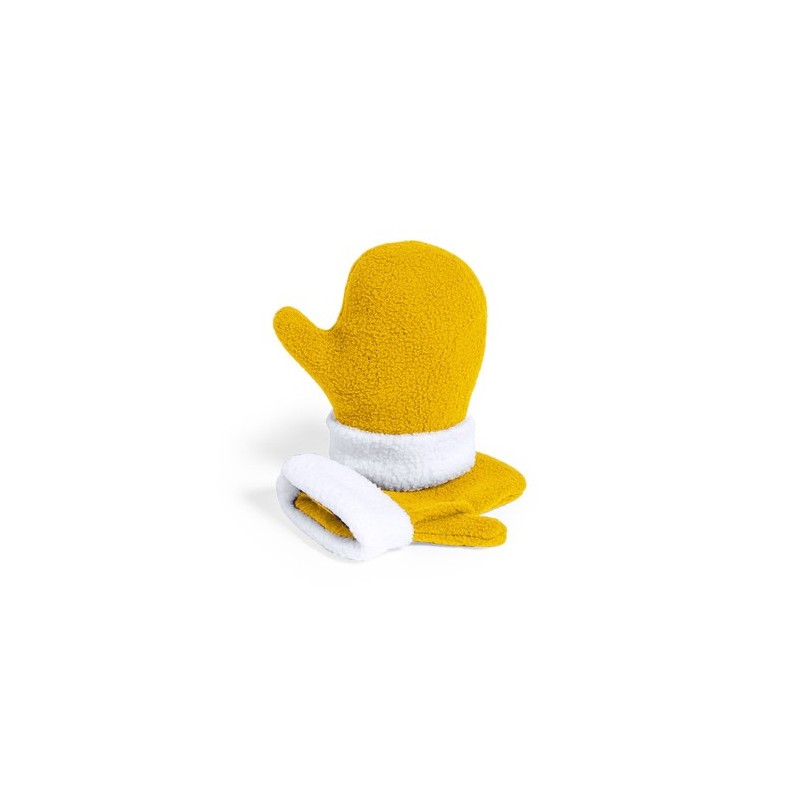 Moufles personnalisées pour enfant Gant Siku Matières : polaire Couleurs : jaune personnalisable avec votre logo