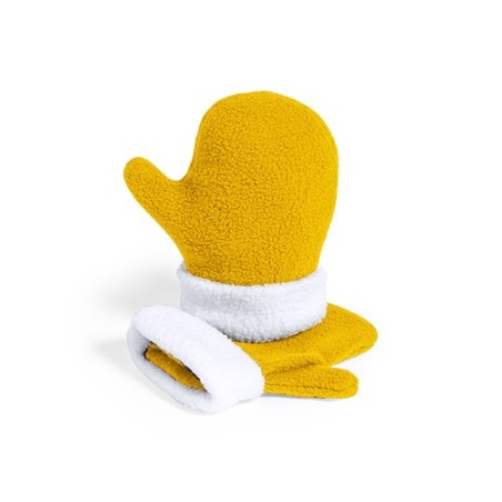 Moufles personnalisées pour enfant Gant Siku Matières : polaire Couleurs : jaune personnalisable avec votre logo