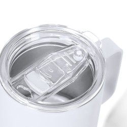 Tasse thermique personnalisée pas cher - Adelax Matières : caoutchouc Couleurs : blanc impression logo haute qualité