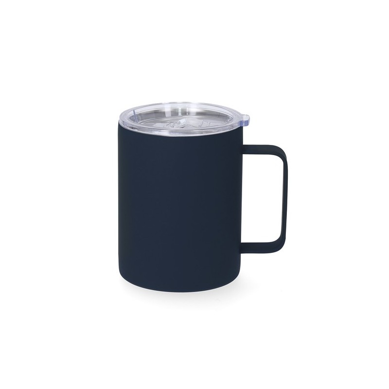 Tasse thermique personnalisée pas cher - Adelax Matières : caoutchouc Couleurs : blanc objet promotionnel éco-responsable