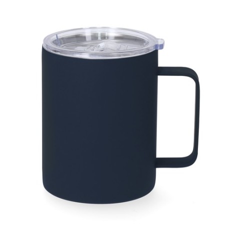 Tasse thermique personnalisée pas cher - Adelax Matières : caoutchouc Couleurs : blanc objet promotionnel éco-responsable