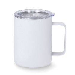Tasse thermique personnalisée pas cher - Adelax Matières : caoutchouc Couleurs : gris goodies publicitaire durable